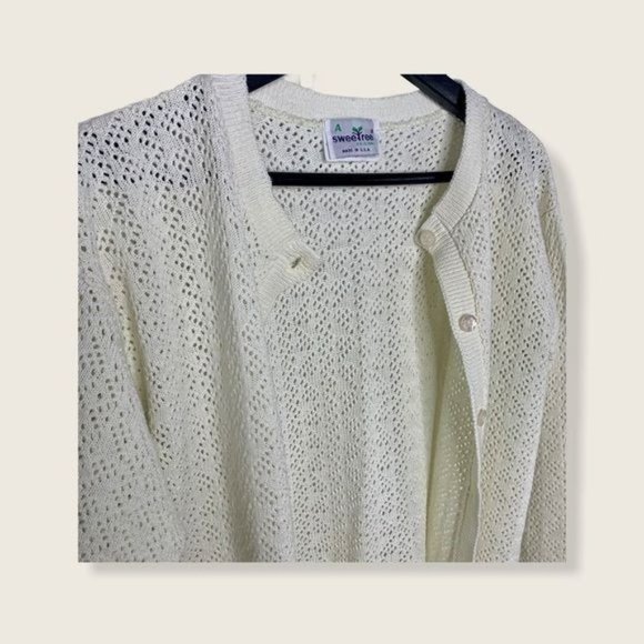 Vintage 90's Sweetree Loose Knit Cardigan Small - Picture 2 of 11